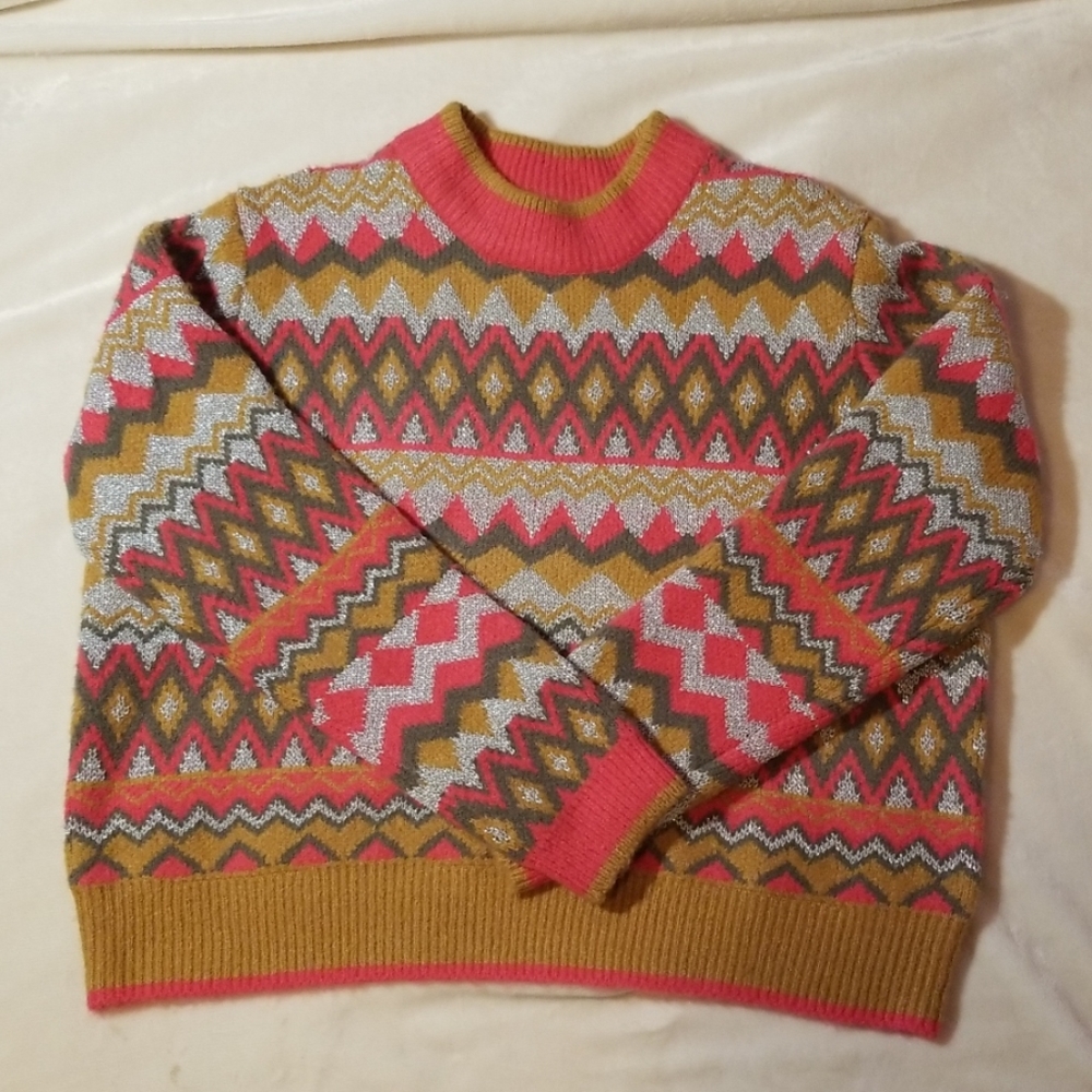 Marc New York pink/silver NWT sweater  sz L (B1)